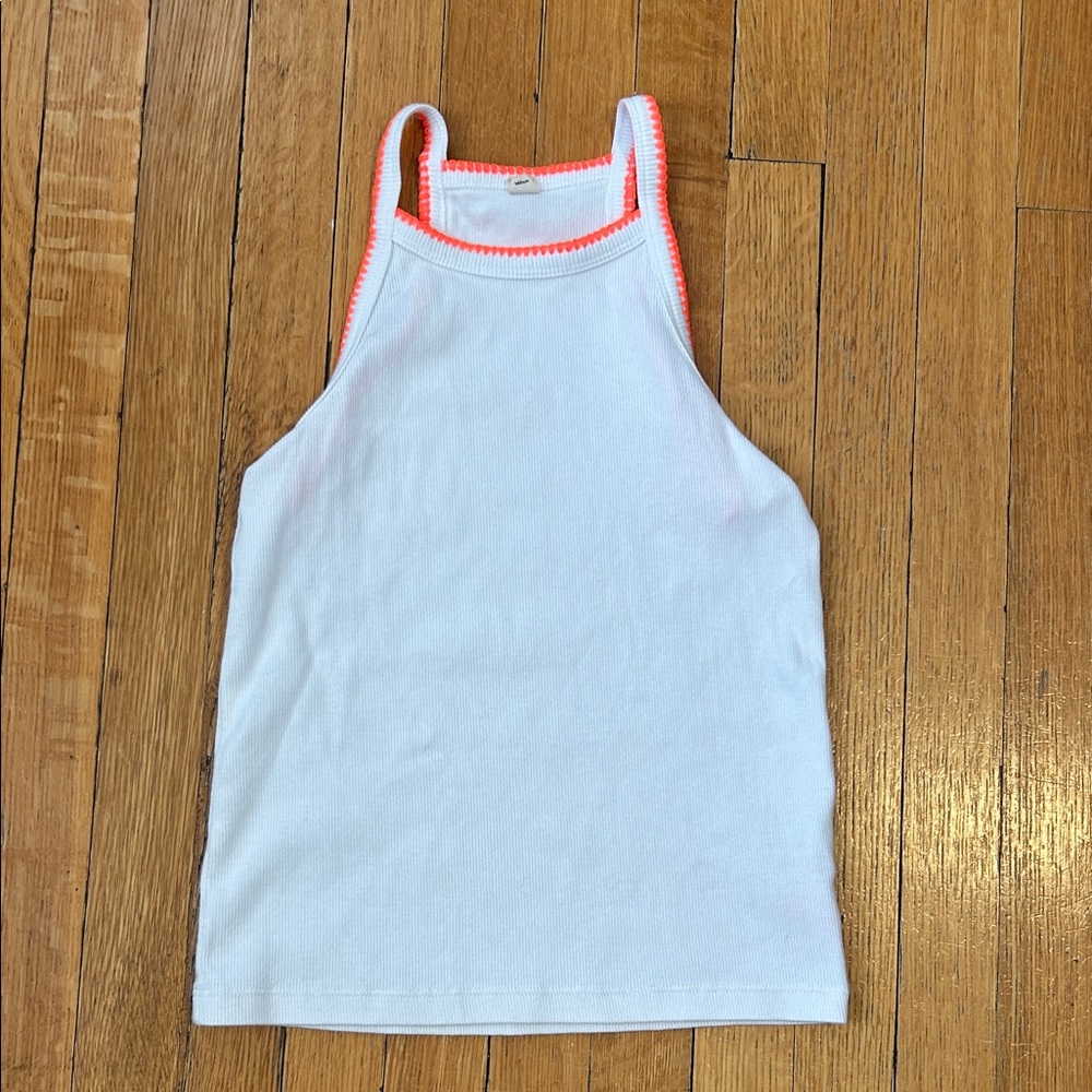 Mini Boden cut away tank sz 9-10 white